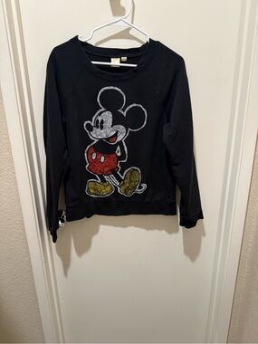 Black Mickey Mouse Graphic Sweatshirt